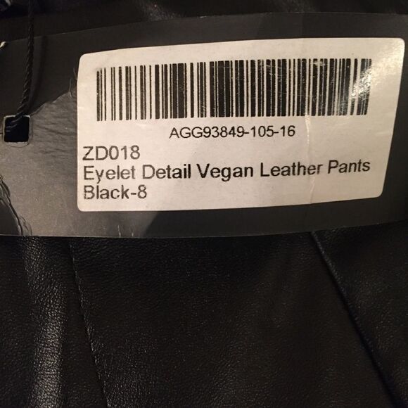 Nasty Gal Black Leather Vegan Pants - Picture 5 of 8